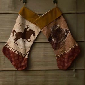 HandmadeCowboy Christmas Stockings/Decor
